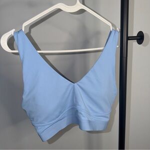 Fabletics Sky Blue Sports Bra Convertible Back